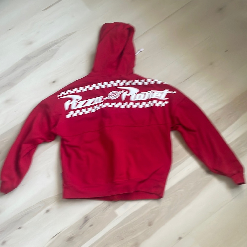 Disney Pizza Planet zip up hoodie